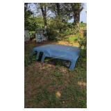 8-Ft fiberglass pickup cap located in backyard