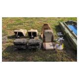 Boat seats crab nets floats