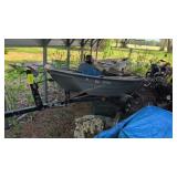 10-Ft boat with trailer damaged