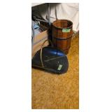 Wooden barrel and log holder