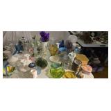 Ginger jar vases glassware as shown