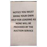 Notice you must bring your own help for loading