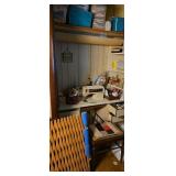 Singer sewing machine radio sewing supplies.