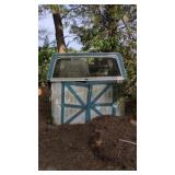 8-Ft pickup cap with shed contents