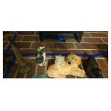 Ducks and cat and dog figurine