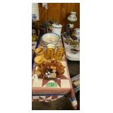 Vintage glassware, coffee pot, etc