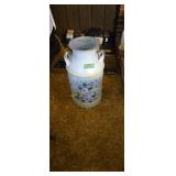 Paint decorated milk can