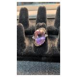 14k Gold Ring Amethyst 8.4 G Size 8