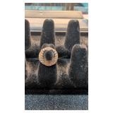 10k Gold Ring  Smokey Quartz 7.6 G Size 5