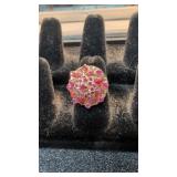 14k Gold Ring With Rubies 8.3 G Size 8 1/4
