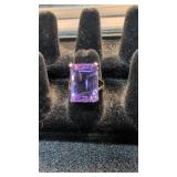 10 Karat Gold Amethyst Ring 7.6 G Size 8