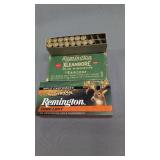 Two boxes Remington 3030 ammo one box is full