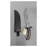 US model 1909 bolo with leather scabbard
