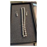 Vintage sterling silver necklace with matching