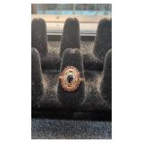 18k gold tested ring with Ruby 4.9 g size 9