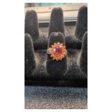 14k gold tested ring with Citroen stone 5 g size 8