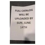 Full Catalog Uploaded By Sunday June 14th