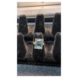 10k gold tested blue topaz ring 5.3 g size 7