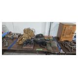 military hats binoculars backpack etc