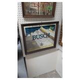 Busch Beer Advertising Mirror 24 X20