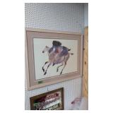 Large Print Woman Rider On Horse 42 By 33