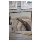 Large Framed Wall Arts Artist Signed 37 By 36