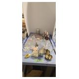 vintage glassware figurines etc
