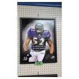 Autographed Ray Lewis Picture With Coa 17 By 21