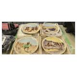 set of four Frederick Remington commemorative