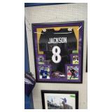 Framed Autograph Signed Jersey Lamar Jackson
