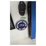 Baltimore Ravens Bottle Cap Sign Hat And Flag