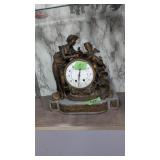 Ornate French Figural Marble Mantle Clock