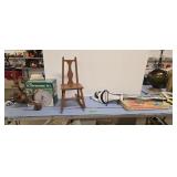 child's rocking chair dinnerware set hanging