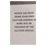 notice you must bring your own help for loading