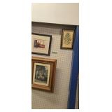 three framed prints