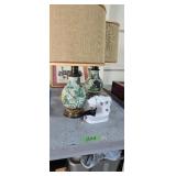 pair of vintage table lamps print miniature