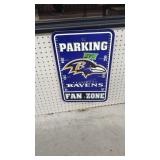 Baltimore Ravens Fan Zone Parking Sign