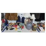 shell lamp Avon bottles lantern etc