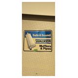 Walker mufflers and pipes metal sign