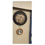 framed print of horses and wall plaque