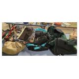 lots of carry-on bags etc