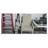 two patio armchairs sailor yard figure