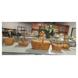 five longaberger baskets