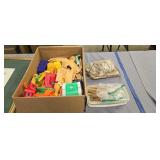 toys and wooden clothes pins