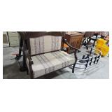 Victorian love seat with arms