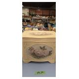 floral painted decorative box 20 x13 x16