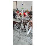 vintage metal patio flower stand