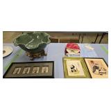 Oriental prints with large console bowl footed