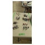 lot of lead figure toy soldiers and cannons