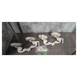 Pair Of Antique Bracket Oil Lamp Holders 12 In